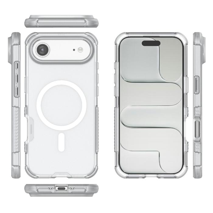 Bild 5, iPhone Air Skal MagSafe Shockproof Hybrid Vit