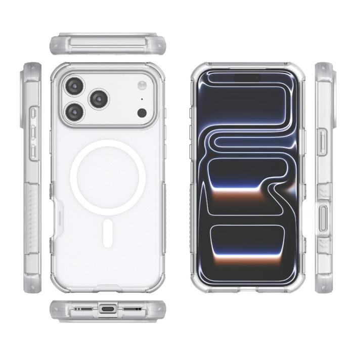 Bild 5, iPhone 17 Pro Skal MagSafe Shockproof Hybrid Vit