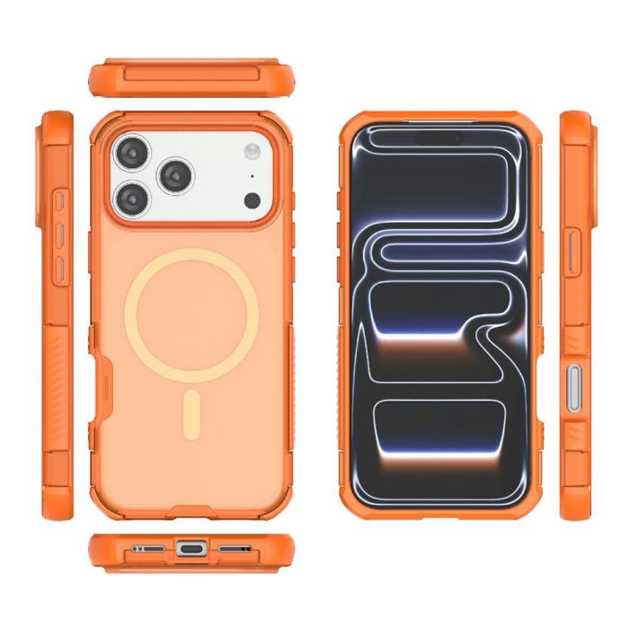 Bild 5, iPhone 17 Pro Skal MagSafe Shockproof Hybrid Orange
