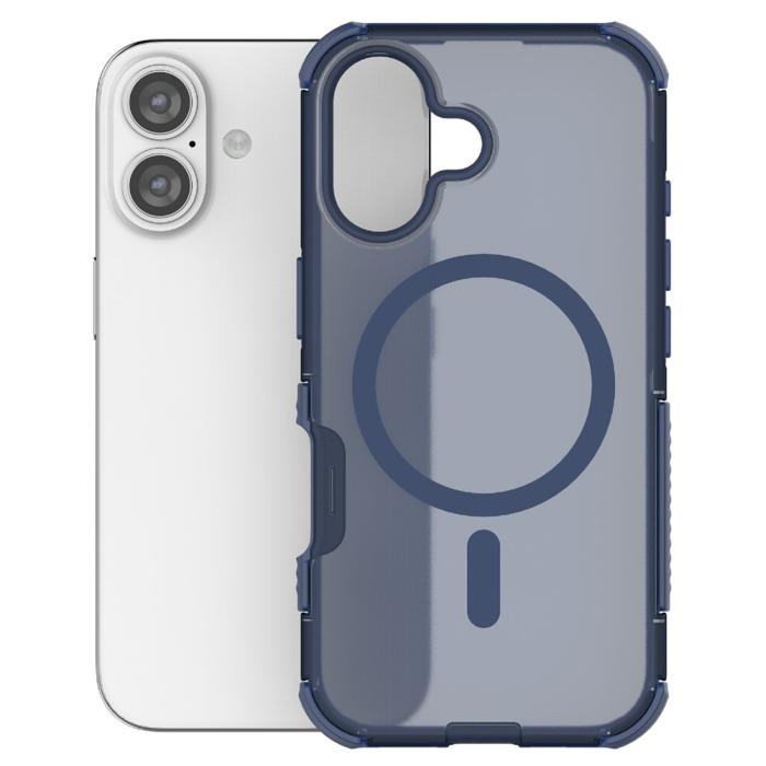 Bild 3, iPhone 16 Skal MagSafe Shockproof Hybrid Blå