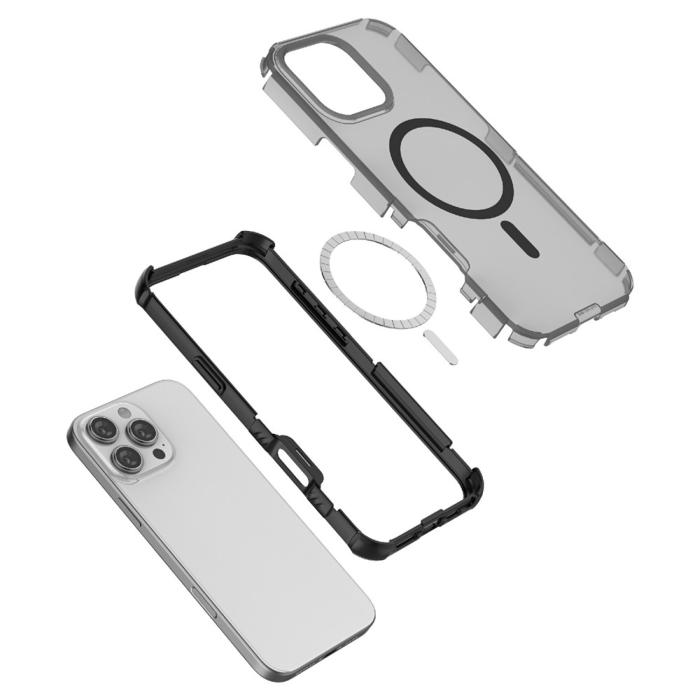 Bild 4, iPhone 16 Pro Skal MagSafe Shockproof Hybrid Svart