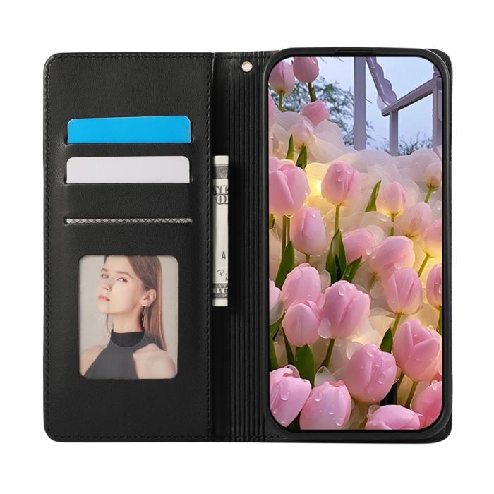 Bild 2, Samsung Galaxy A37 5G Fodral RFID Rhombus Läder Svart