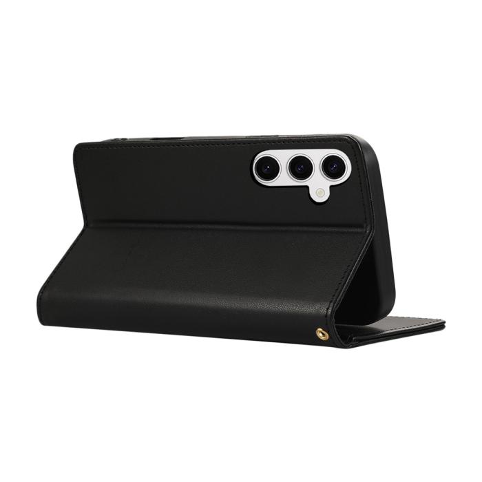 Bild 4, Samsung Galaxy A37 5G Fodral RFID Rhombus Läder Svart