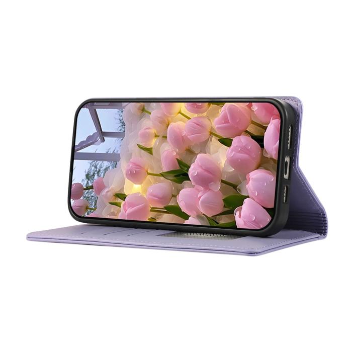 Bild 3, Samsung Galaxy S26 Fodral RFID Rhombus Läder Lila