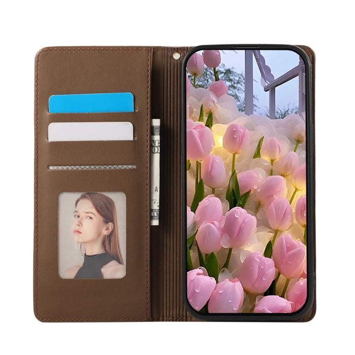 Bild 2, Samsung Galaxy S26 Fodral RFID Rhombus Läder Brun