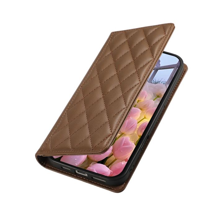 Bild 5, Samsung Galaxy S26 Fodral RFID Rhombus Läder Brun