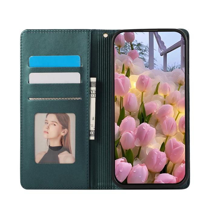 Bild 2, Samsung Galaxy S26 Fodral RFID Rhombus Läder Grön