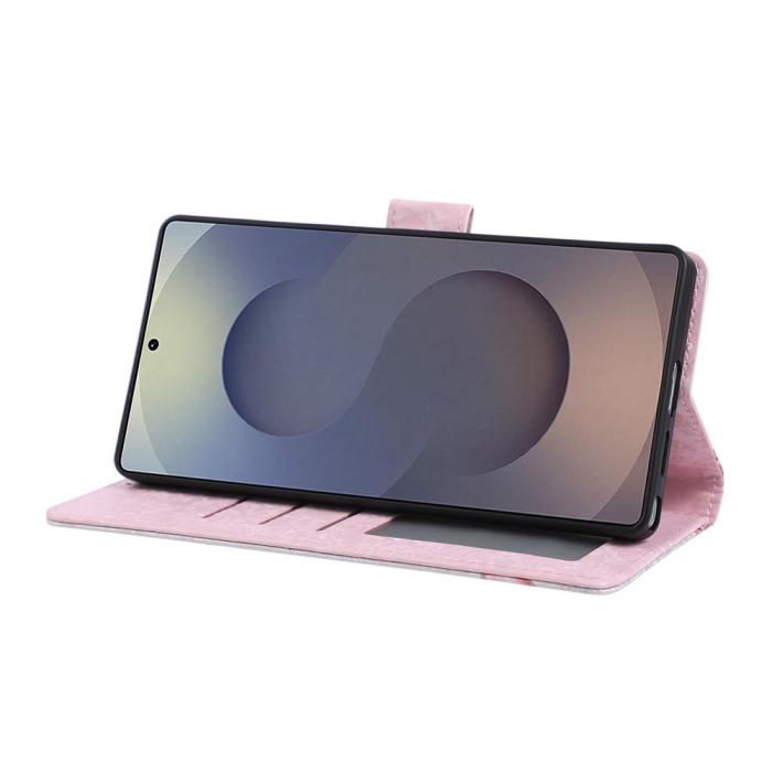 Bild 2, Samsung Galaxy S26 Ultra Fodral RFID Läder Rosa Blommor