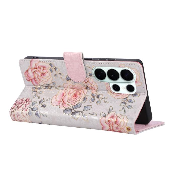 Bild 4, Samsung Galaxy S26 Ultra Fodral RFID Läder Rosa Blommor