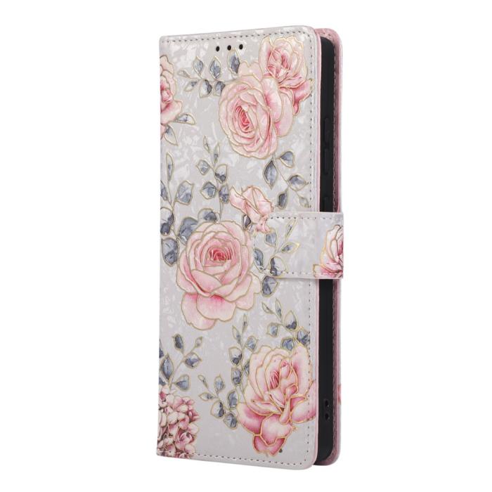 Bild 5, Samsung Galaxy S26 Ultra Fodral RFID Läder Rosa Blommor