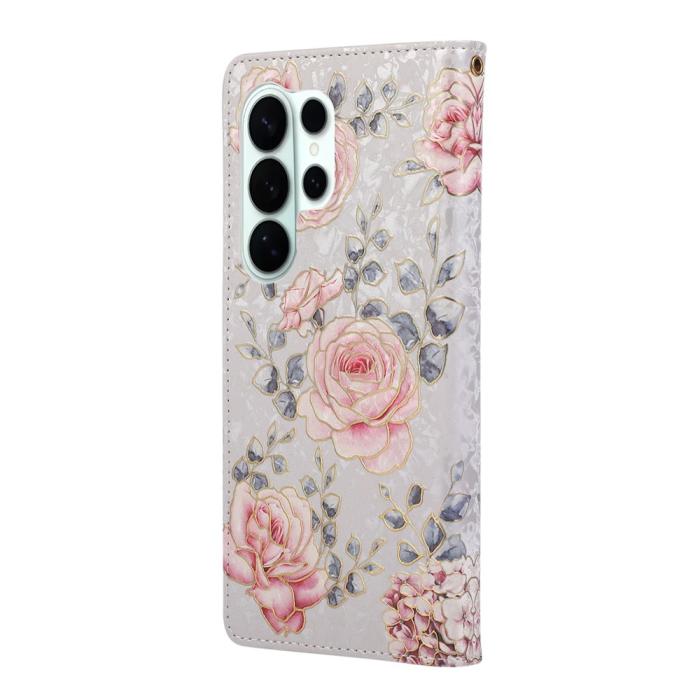 Bild 6, Samsung Galaxy S26 Ultra Fodral RFID Läder Rosa Blommor