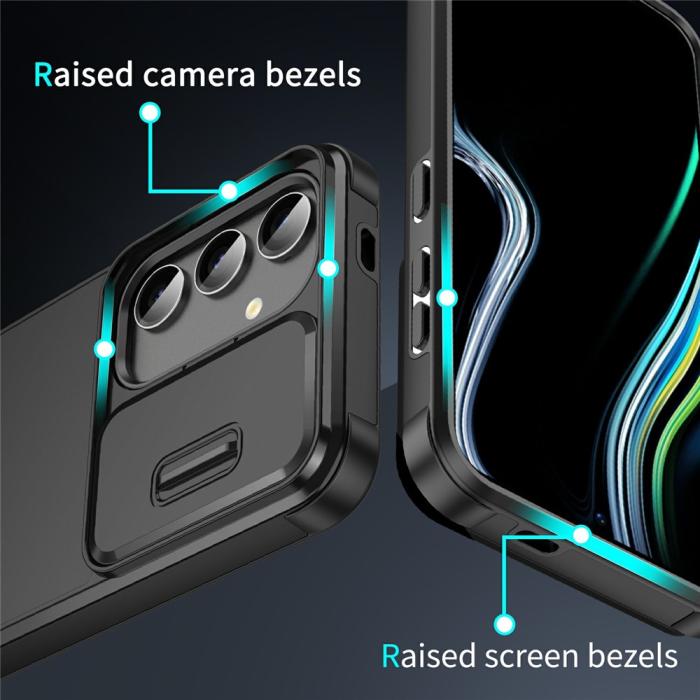 Bild 5, Samsung Galaxy A37 5G Skal Hybrid Armor CamCover Svart