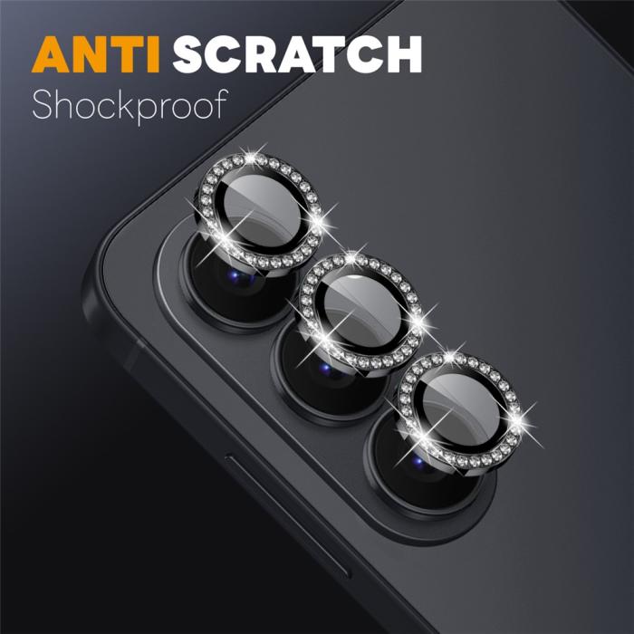 Bild 3, NORTHJO Samsung Galaxy S26 Linsskydd Strass Svart