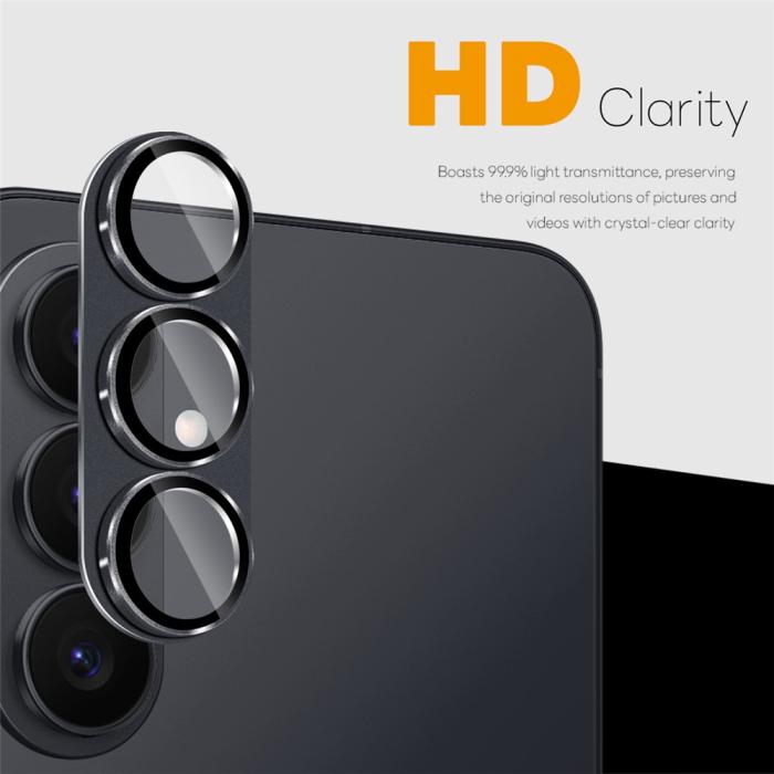 Bild 2, NORTHJO Samsung Galaxy S26 Linsskydd Härdat Glas Svart