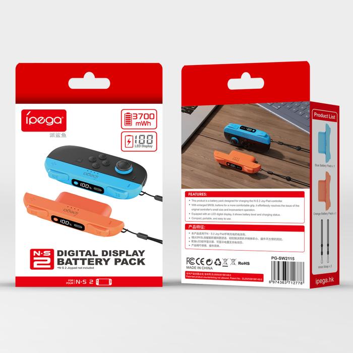 Bild 6, iPega Nintendo Switch 2 2-PACK Batteripaket För Handkontroll