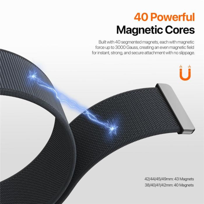 Bild 5, DUX DUCIS Apple Watch 42/44/45/46/49 mm Armband Magnetic Strap