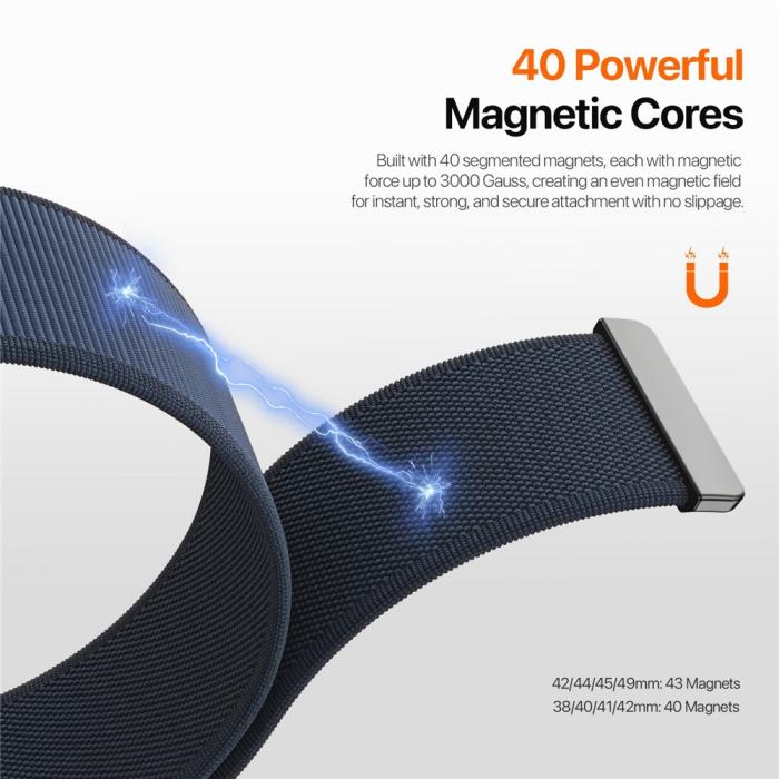 Bild 5, DUX DUCIS Apple Watch 42/44/45/46/49 mm Armband Magnetic Strap