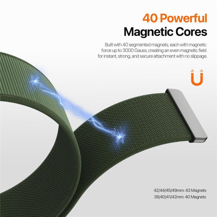 Bild 5, DUX DUCIS Apple Watch 42/44/45/46/49 mm Armband Magnetic Strap