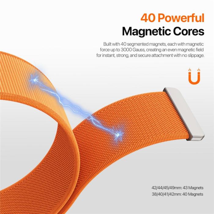 Bild 5, DUX DUCIS Apple Watch 42/44/45/46/49 mm Armband Magnetic Strap