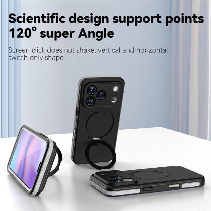 Bild 3, REDPEPPER iPhone 17 Pro Skal MagSafe Kickstand Vattentät IP68