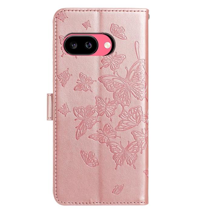 Bild 5, Google Pixel 10a Fodral Med Fjäril Tryck Roséguld