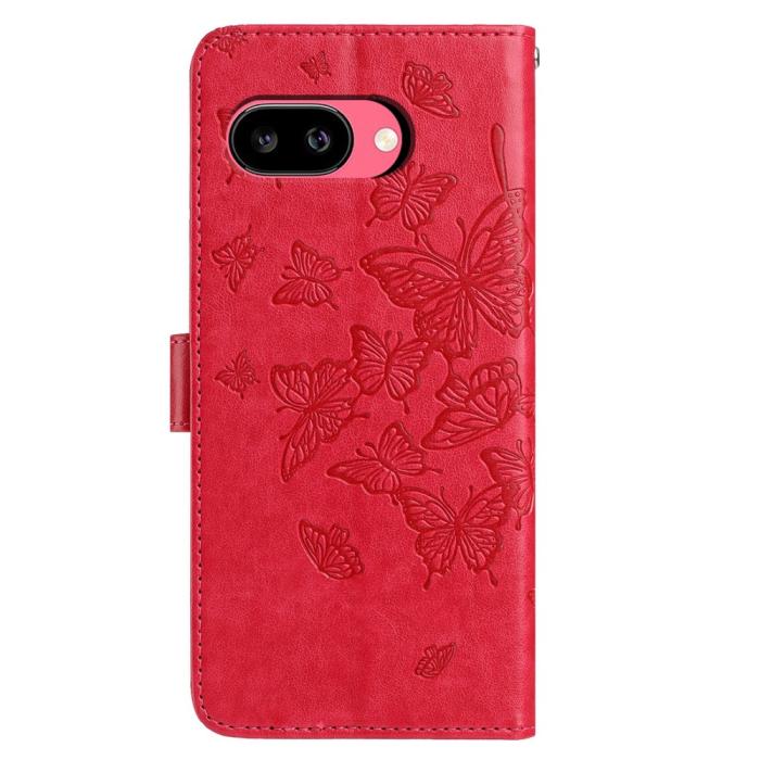Bild 5, Google Pixel 10a Fodral Med Fjäril Tryck Röd