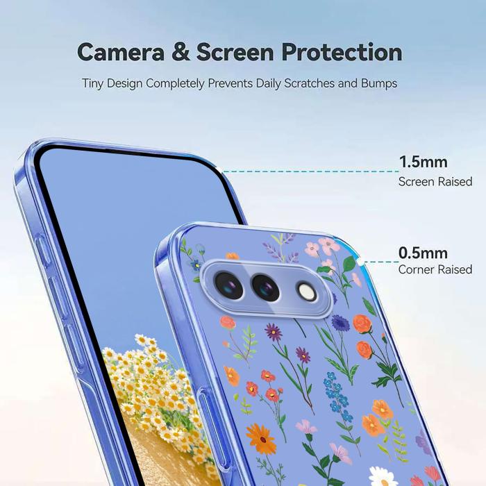 Bild 4, Google Pixel 10a Skal Med Tryck Blommor