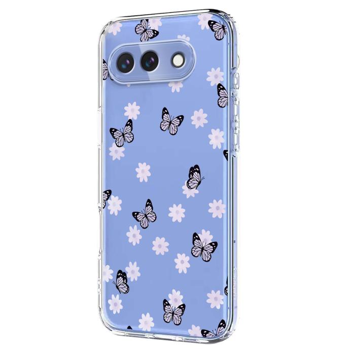 Bild 2, Google Pixel 10a Skal Med Tryck Fjärilar / Blommor