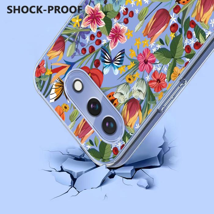 Bild 3, Google Pixel 10a Skal Med Tryck Blommor