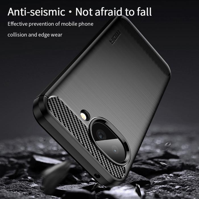 Bild 3, MOFI Google Pixel 10a Skal Borstad Stål Textur Svart