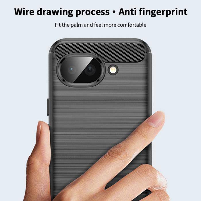 Bild 4, MOFI Google Pixel 10a Skal Borstad Stål Textur Röd