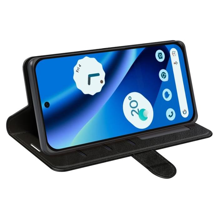 Bild 3, Google Pixel 10a Fodral Crazy Horse Läder Svart