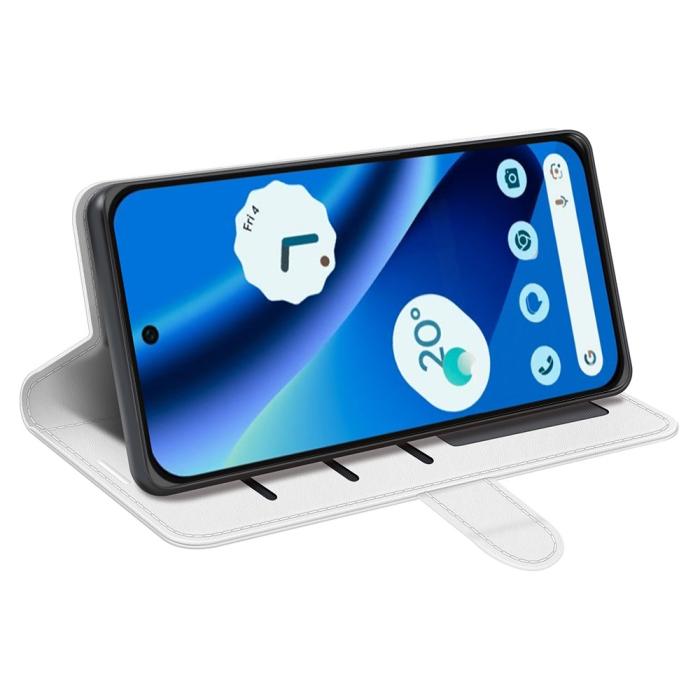 Bild 3, Google Pixel 10a Fodral Crazy Horse Läder Vit