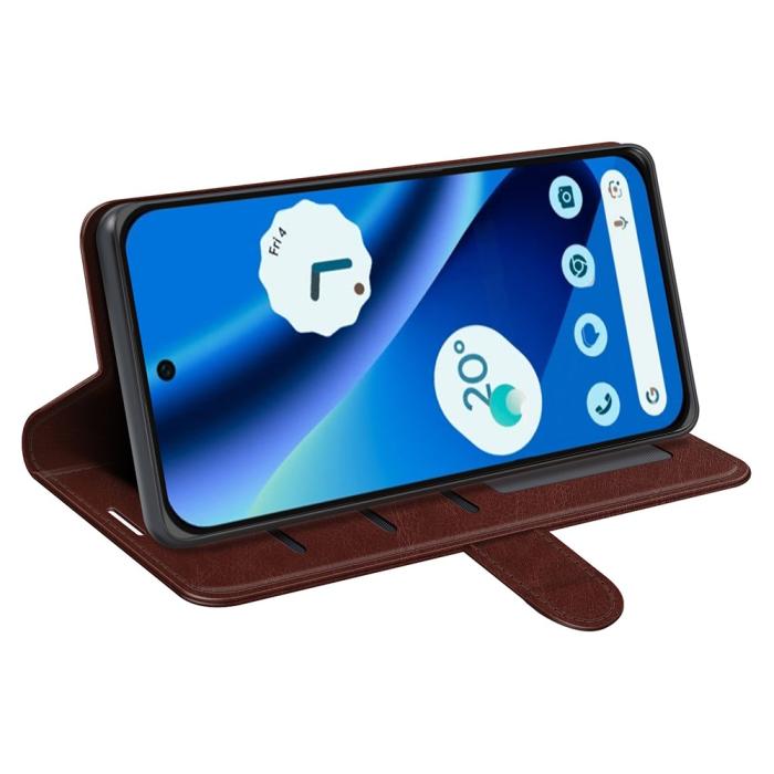 Bild 3, Google Pixel 10a Fodral Crazy Horse Läder Brun