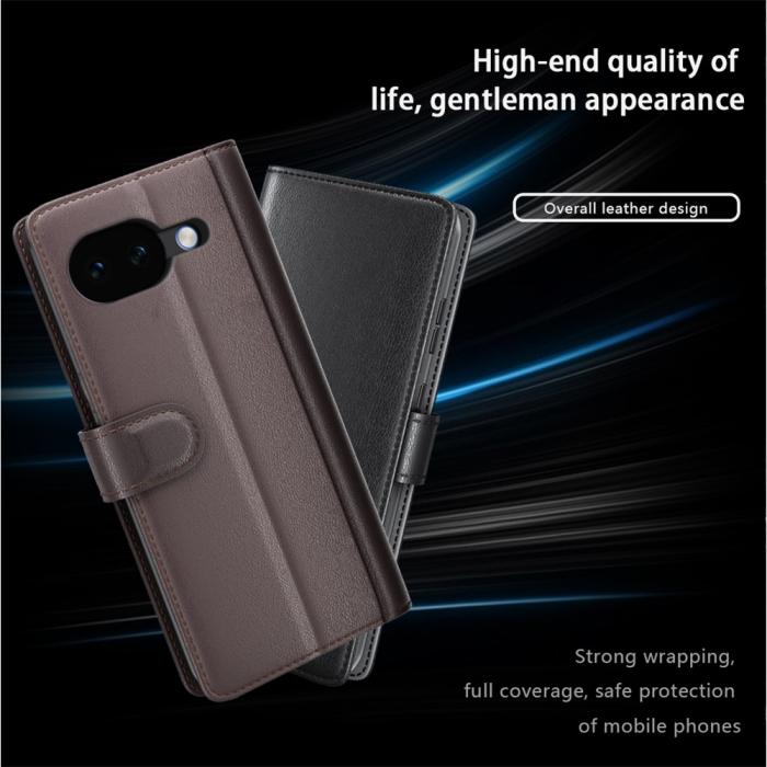 Bild 6, Google Pixel 10a Fodral Premium Äkta Läder Svart