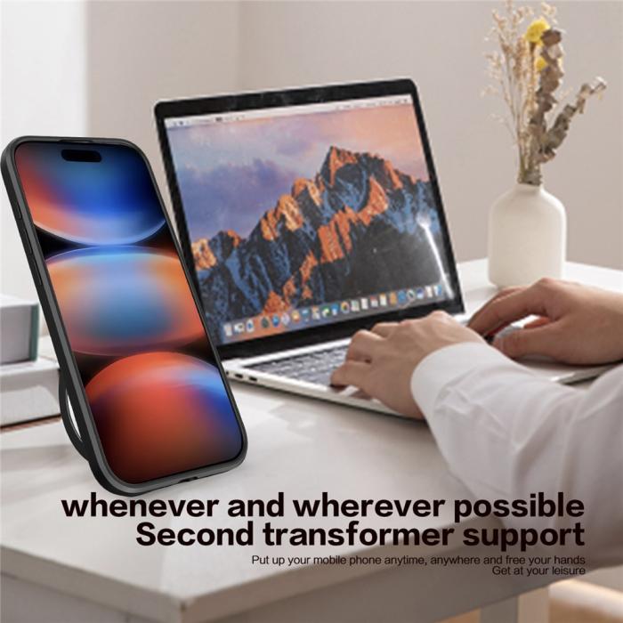 Bild 4, iPhone 17 Skal CamShield Kickstand Hybrid Svart