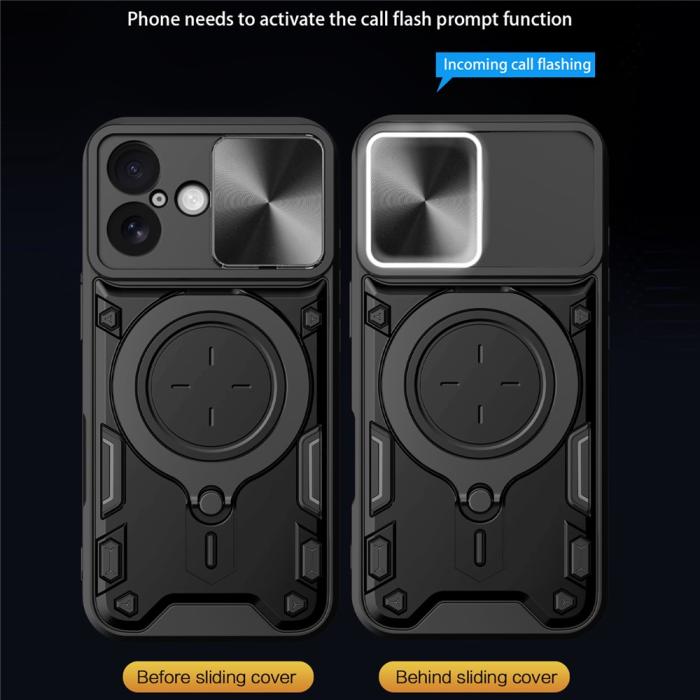 Bild 5, iPhone 17 Skal CamShield Kickstand Hybrid Svart