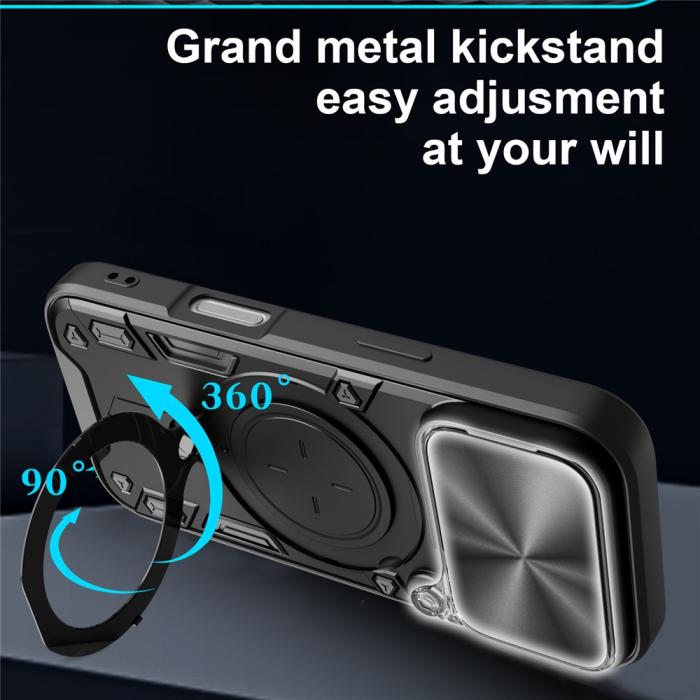 Bild 5, iPhone 17 Pro Skal CamShield Kickstand Hybrid Svart