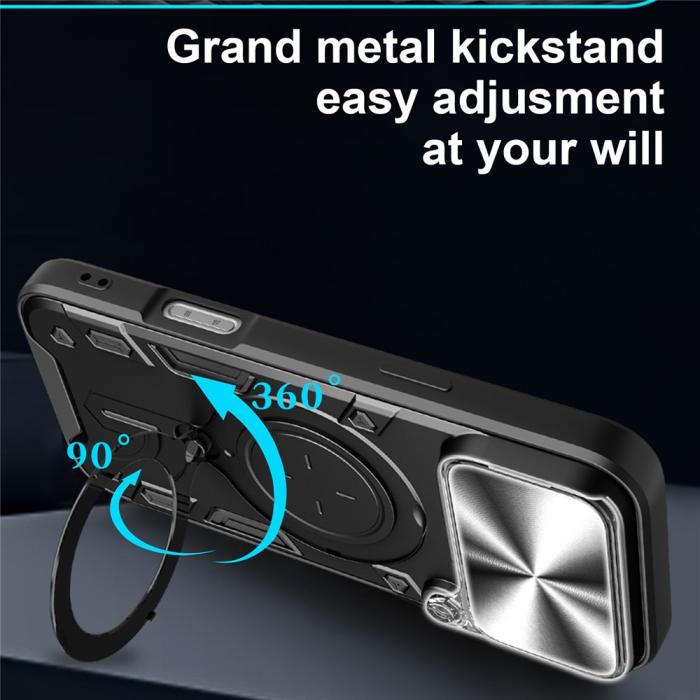 Bild 5, iPhone 17 Pro Max Skal CamShield Kickstand Hybrid Svart