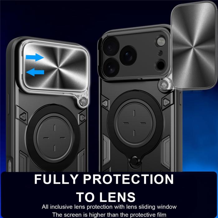 Bild 6, iPhone 17 Pro Max Skal CamShield Kickstand Hybrid Svart
