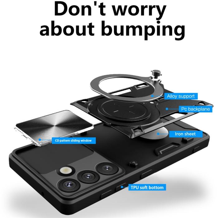 Bild 2, Samsung Galaxy S26 Skal CamShield Kickstand Hybrid Svart