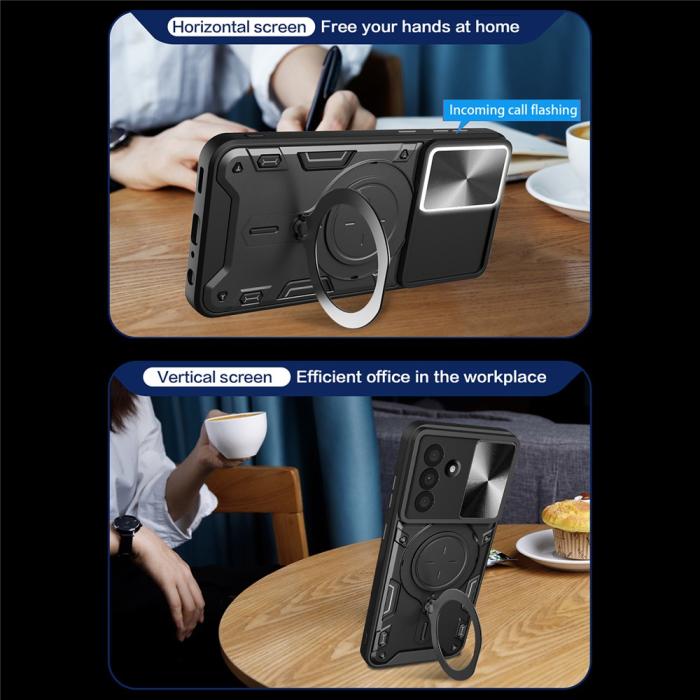 Bild 4, Samsung Galaxy A37 5G Skal CamShield Kickstand Hybrid Svart