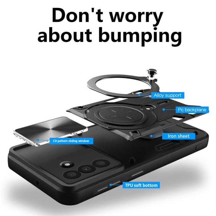 Bild 2, Samsung Galaxy A17 Skal CamShield Kickstand Hybrid Svart