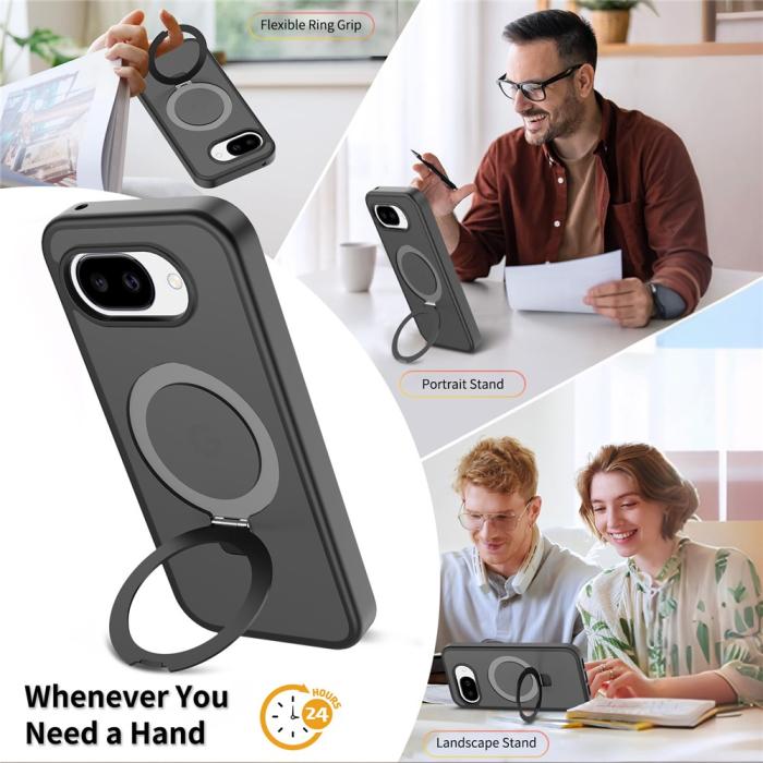 Bild 4, Google Pixel 10a Skal MagSafe Kickstand Hybrid Svart