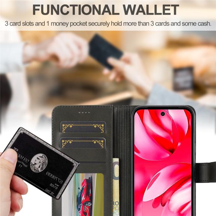 Bild 6, LC.IMEEKE Google Pixel 10a Fodral Läder Svart