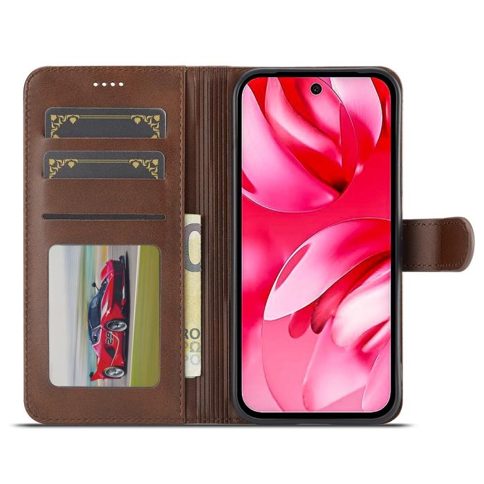 Bild 2, LC.IMEEKE Google Pixel 10a Fodral Läder Brun