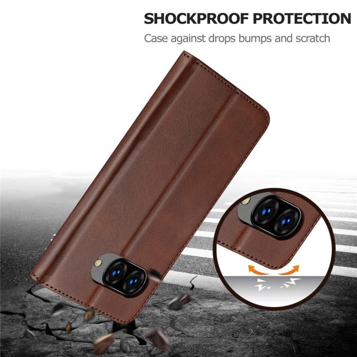 Bild 5, LC.IMEEKE Google Pixel 10a Fodral Läder Brun