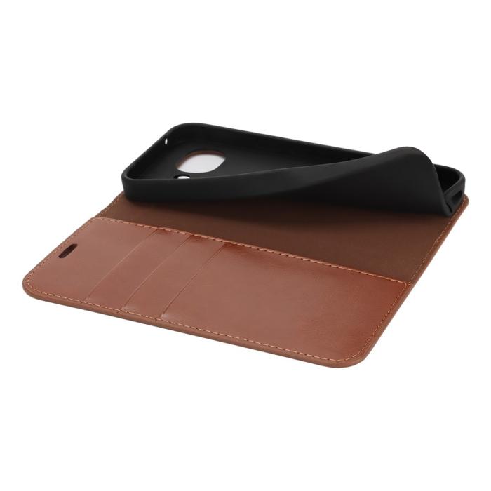 Bild 5, Google Pixel 10a Fodral Flip Äkta Läder Brun