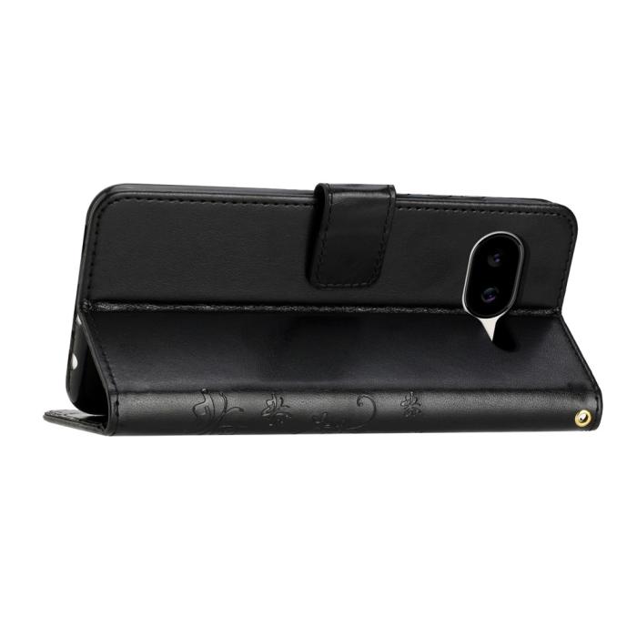 Bild 3, Google Pixel 10a Fodral Med Blommigt Tryck Svart