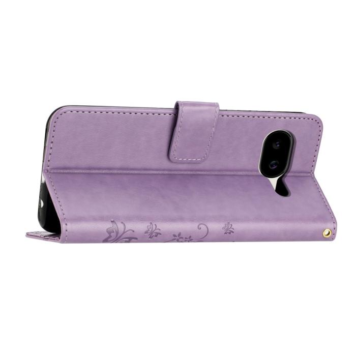 Bild 3, Google Pixel 10a Fodral Med Blommigt Tryck Lila